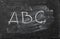 Chalkboard texture Washed blackboard backgroud ABC