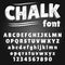 Chalkboard typeface, modern font written on the board with charcoal