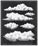 Chalkboard vintage clouds background