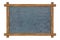 Chalkboard wood frame with black surface.