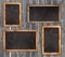 Chalkboards on the wood wall