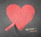 Chalked drawing of heart