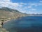 Chalki bay of Black sea and mountain Echki-Dag, Crimea