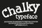 Chalky alphabet font. Hand drawn uppercase and lowercase letters, numbers and symbols.