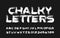 Chalky Letters alphabet font. Hand drawn letters, numbers and symbols.
