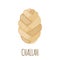 Challah icon in flat style.