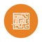 Challenge, maze, puzzle icon. Orange vector EPS