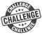 challenge stamp. challenge label. round grunge sign
