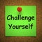 Challenge yourself concept icon meaning determination required - 3d illustration