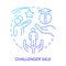 Challenger sale blue gradient concept icon