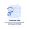 Challenger sale light blue concept icon