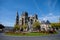 Chalons en Champagne cathedral with the fountain in front