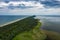 Chalupy Beach Aerial View. Hel Penisula from Above. Baltic Sea, Pomerania, Poland