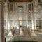 Chamber of the Twelve Columns in the western building of the Saadian Tombs in Marrakesh, Morocco.