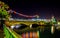 The Chamberlain Swing bridge and Parliament buildings in Bridgetown, Barbados at Christmas and Independence