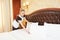 Chambermaid woman at hotel service