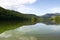 The Chambon lake, Auvergne in France