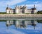 Chambord castle chateau Chambord with reflection in water, Loire valley, France