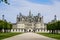 Chambord castle is located in Loir-et-Cher, France. It has a very distinct French Renaissance architecture which blends tradition