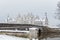 Chambord castles in winter under snow, Loire Valley, France