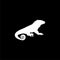 Chameleon icon, Simple Chameleon logo on dark background