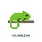 Chameleon icon. Simple element from home animals collection. Creative Chameleon icon for web design, templates, infographics and