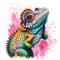 The chameleon\\\'s humorous expression adds to the charm of the design