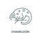 Chameleon vector line icon, linear concept, outline sign, symbol