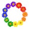 Chamomile concept of gay culture symbol, LGBT sign is isolated o