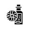chamomile drink homeopathy liquid glyph icon vector illustration