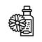 chamomile drink homeopathy liquid line icon vector illustration