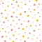 Chamomile floral mille fleur seamless pattern on white background. Small colorful summer flowers in simple scandinavian