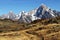 Chamonix Aiguille Verte peak from an hiking trail