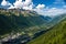 Chamonix panorama aerial view