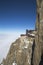 Chamonix terrace overlooking Mont Blanc massif at the mountain top station of the Aiguille du Midi