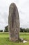 Champ Dolent Menhir. Prehistoric monument at Dol de Bretagne in Brittany. France.
