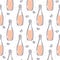 Champagne bottle celebration seamless vector pattern.