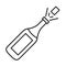 Champagne bottle drink isolated icon