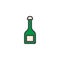 Champagne bottle filled outline icon