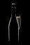 Champagne bottle and glass