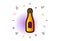 Champagne bottle icon. Anniversary alcohol sign. Vector