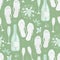 Champagne bottles and flip flop shoe vector seamless pattern background. Glasses, sparkling wine, sandals flower