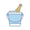 Champagne bucket color icon