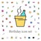 champagne in a bucket colored icon. birthday icons universal set for web and mobile