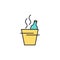 champagne in a bucket colored icon. Element of birthday party icon for mobile concept and web apps. Colored champagne in a bucket