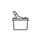 Champagne bucket line icon