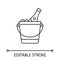 Champagne bucket linear icon