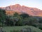 Champagne Castle, Cathkin Peak and Monk`s Cowl: peaks near Winterton forming part of the central Drakensberg, South Africa