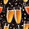 Champagne celebration, festive party, elegant luxury retro vintage art deco style illustration