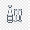 Champagne concept vector linear icon isolated on transparent background, Champagne concept transparency logo in outline style